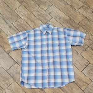 cinch shirt mens medium western light blue